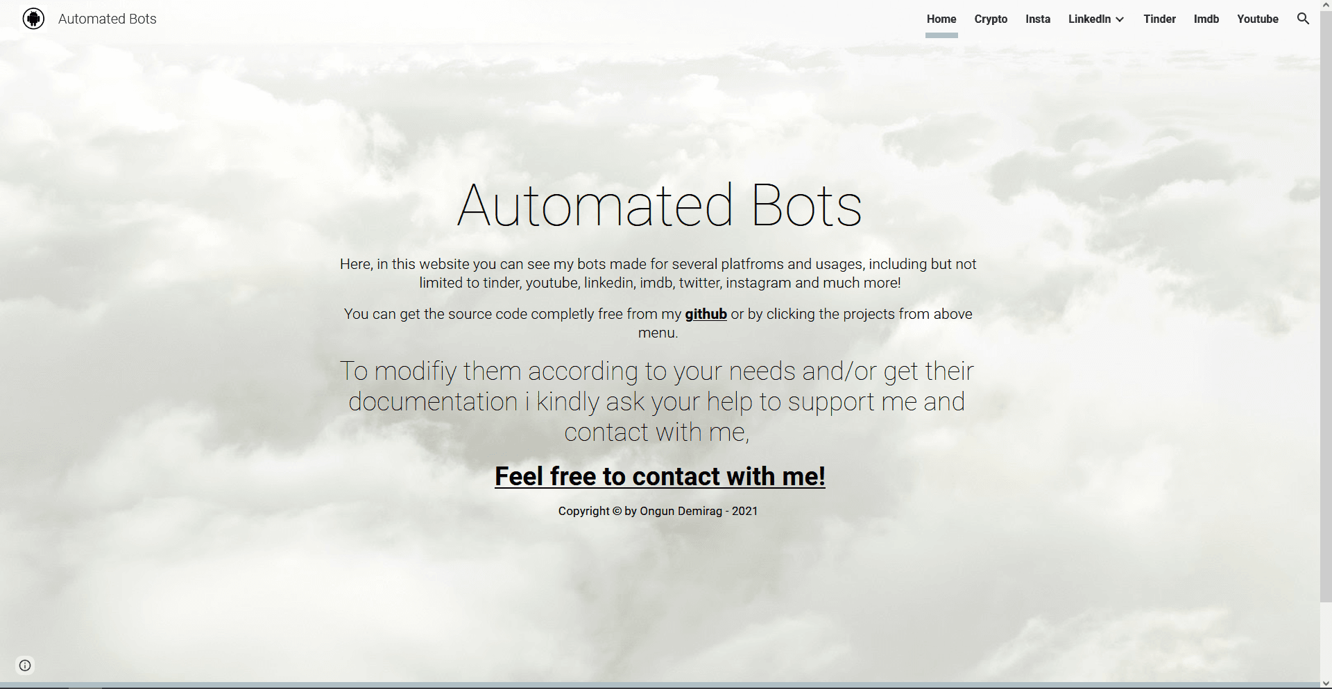 Ongundemirag Automated bots Python - Selenium display page